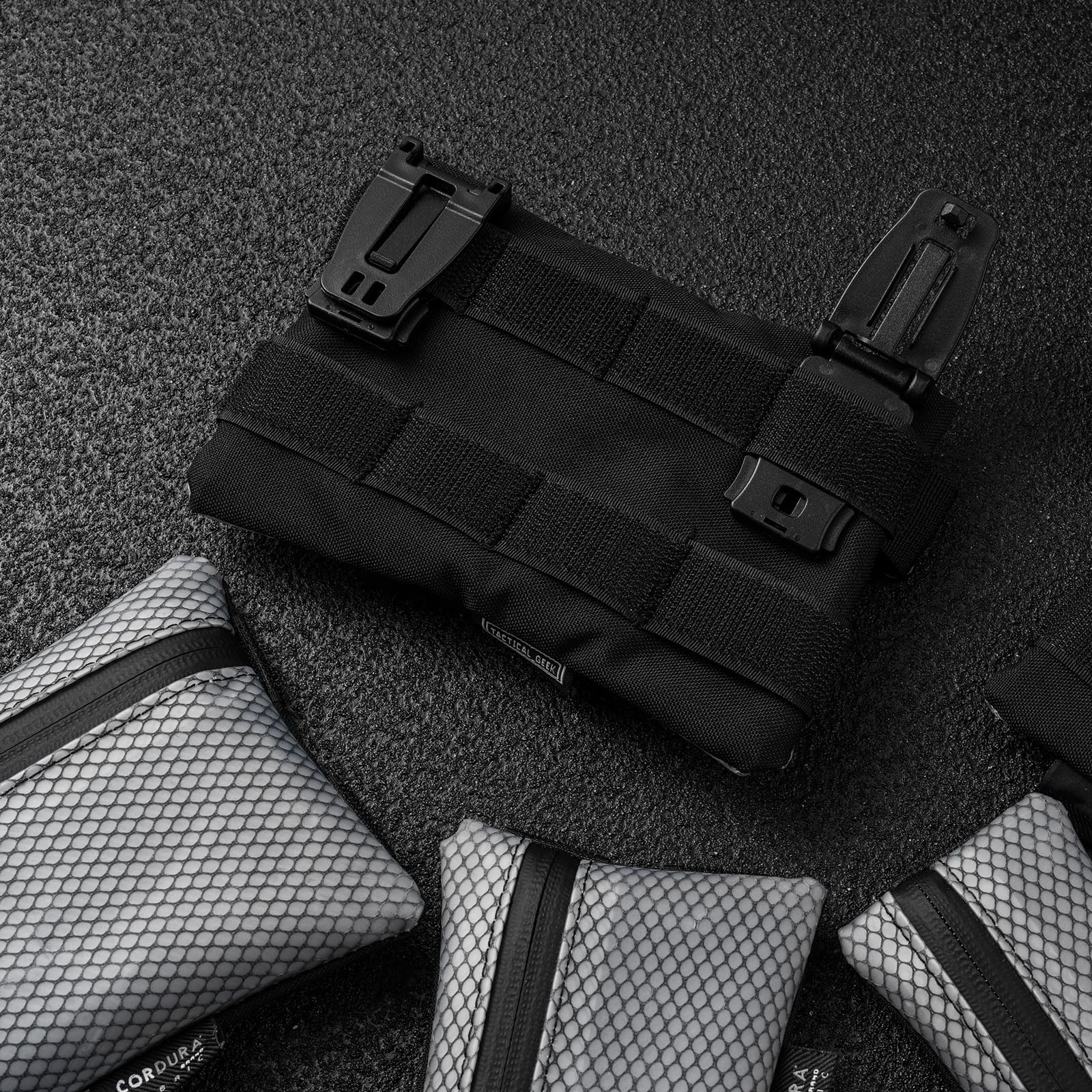 TACTICAL_GEEK Storage A5 EDC Pouch Molle Gadget Pocket Black