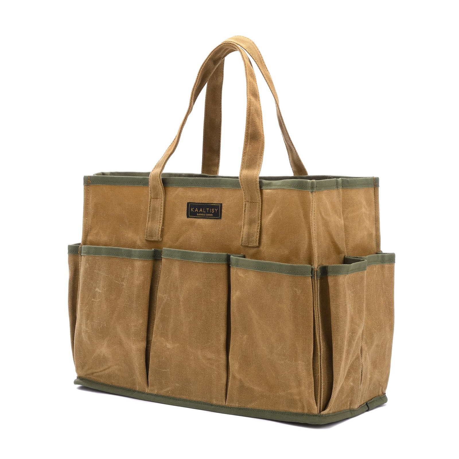 16OZ Waxed Canvas Tool Tote Bag | Large-Capacity Tool Storage Tote with 10 Ex…