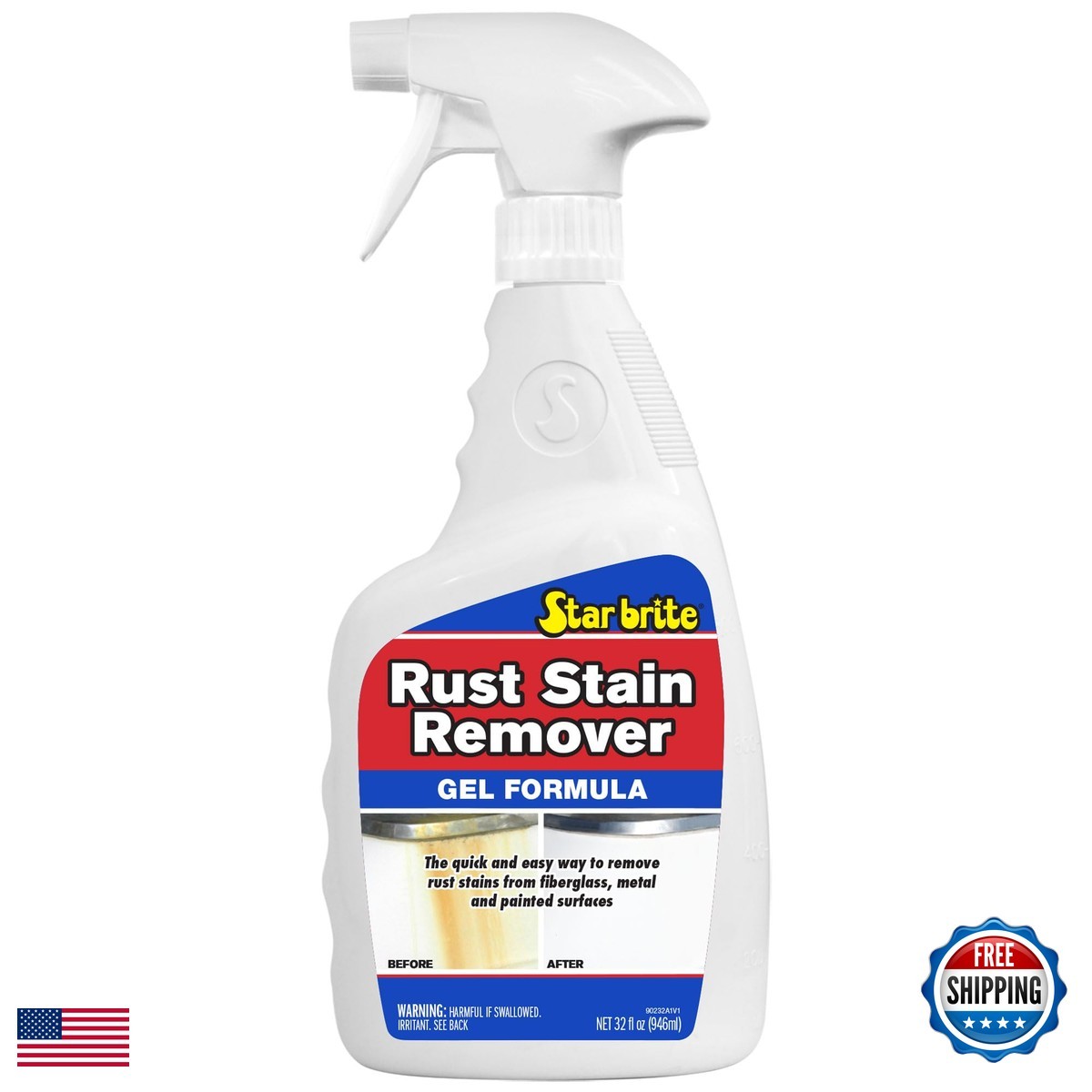 Star Brite Rust Stain Remover Gel Rust Cleaner For Fiberglass Metal Vinyl