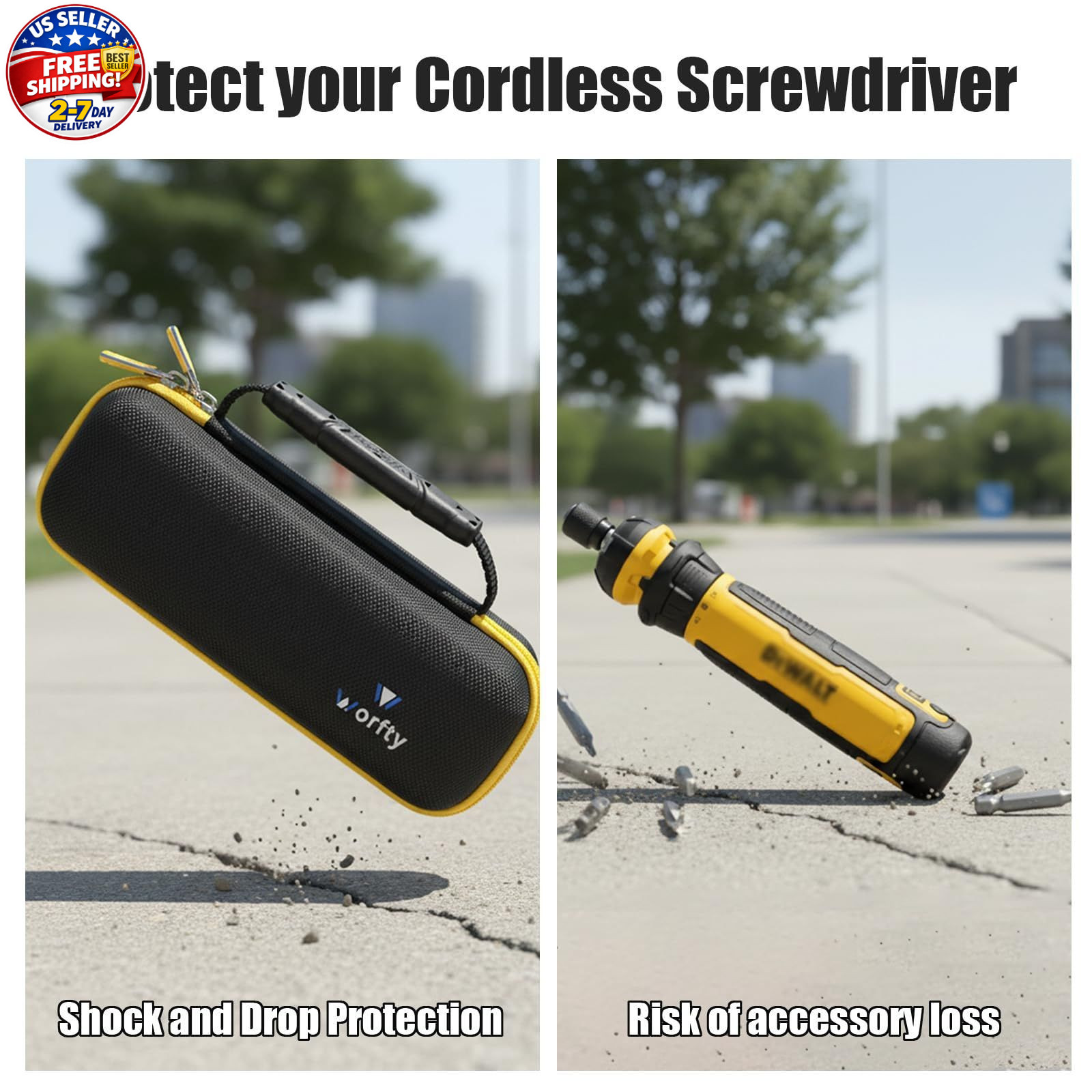 Case for DEWALT Cordless Screwdriver with FLEXDRIVE Control and Screwdriving Bit