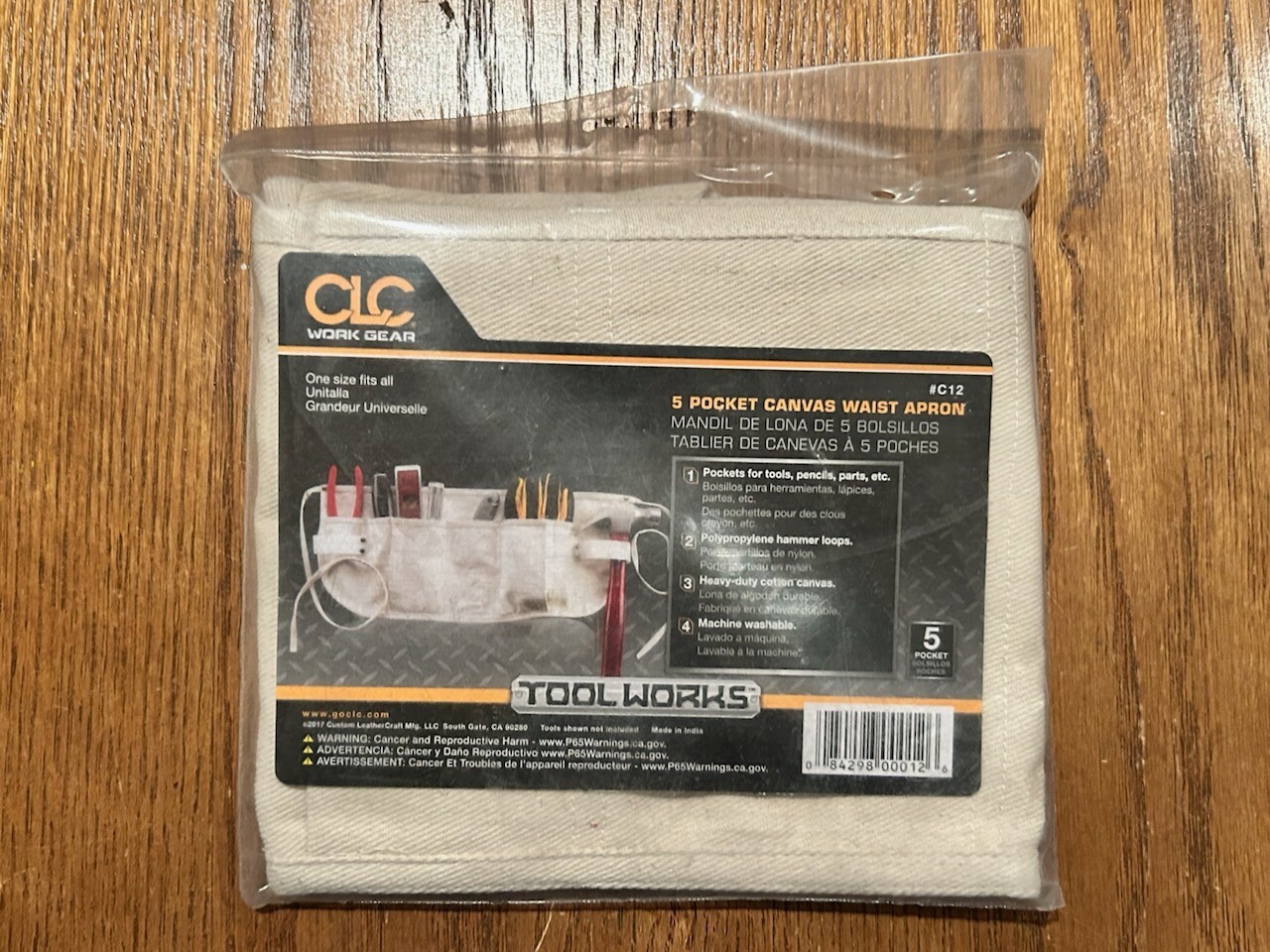CLC Work Gear 5 Pocket Canvas Waist Apron Tool Works #C12 Factory Sealed New