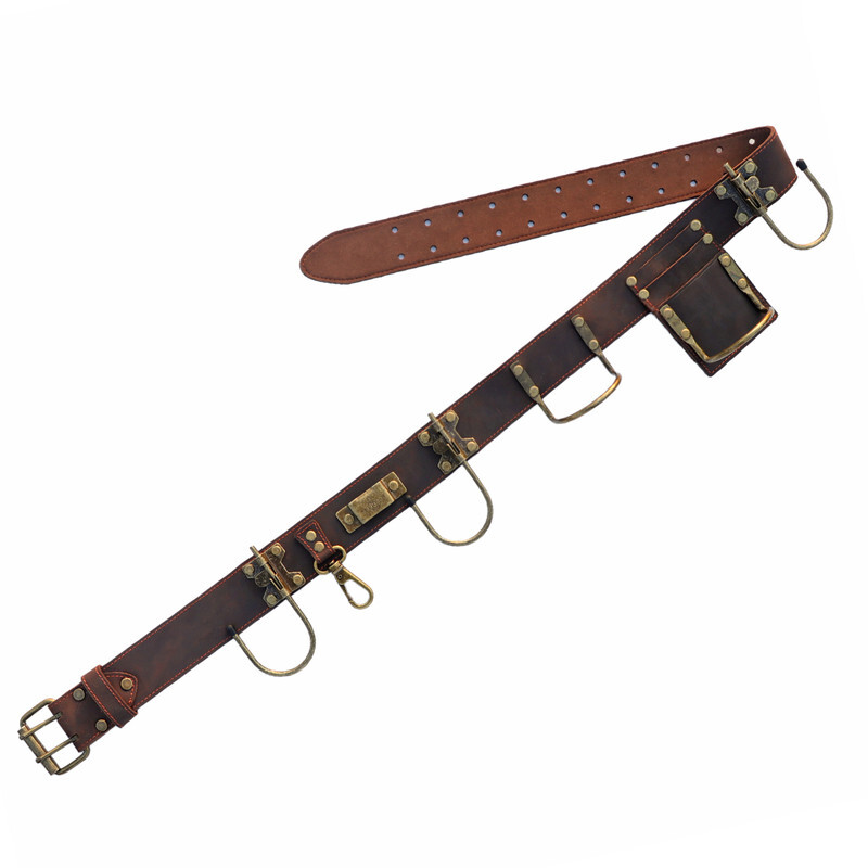 TOURBON Leather Workshop Tool Belt Heavy Duty for Hammer/Axe/Drill/Tape Measure