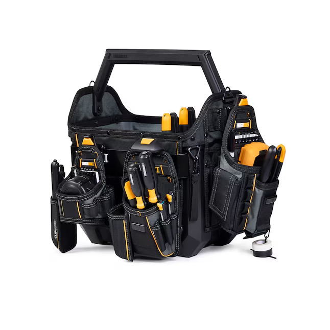 TOUGHBUILT Large Black Polyester 16-in W x 11.02-in D x 13.78-in L Tool tote