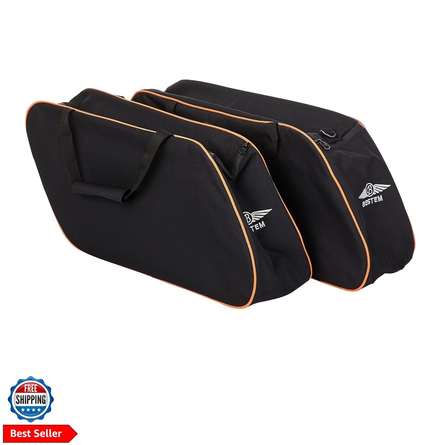 LGHD-GLIDE-SDL-R Hard Saddlebag Side Case Liners with Red Piping for Harley D…