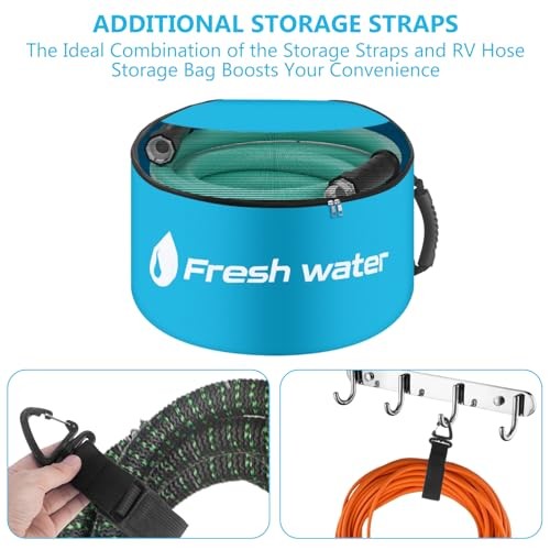 RV Hose Storage Bags 4 Pack – Two-Way Zipper Closures and Visible Cover