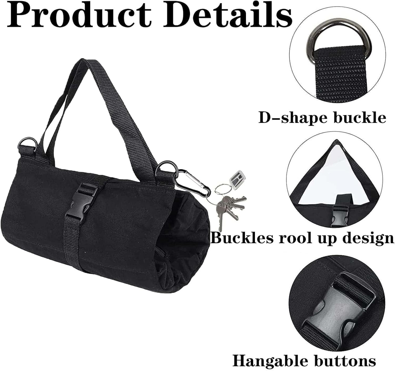 Roll Tool Roll Multi-Purpose Tool Roll Up Bag Wrench Roll Pouch Hanging Carrier