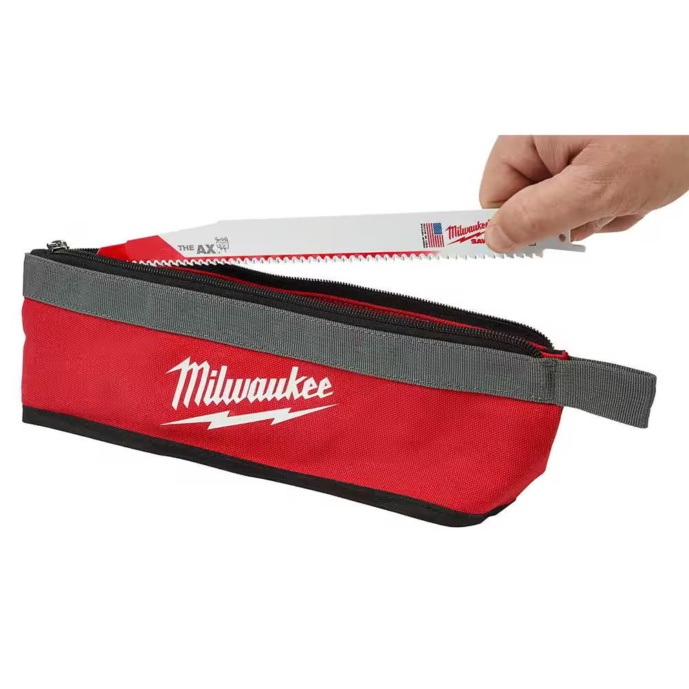14 In., 8 In. and 6 In. Multi-Size Zipper Tool Bags in Red (3-Pack)