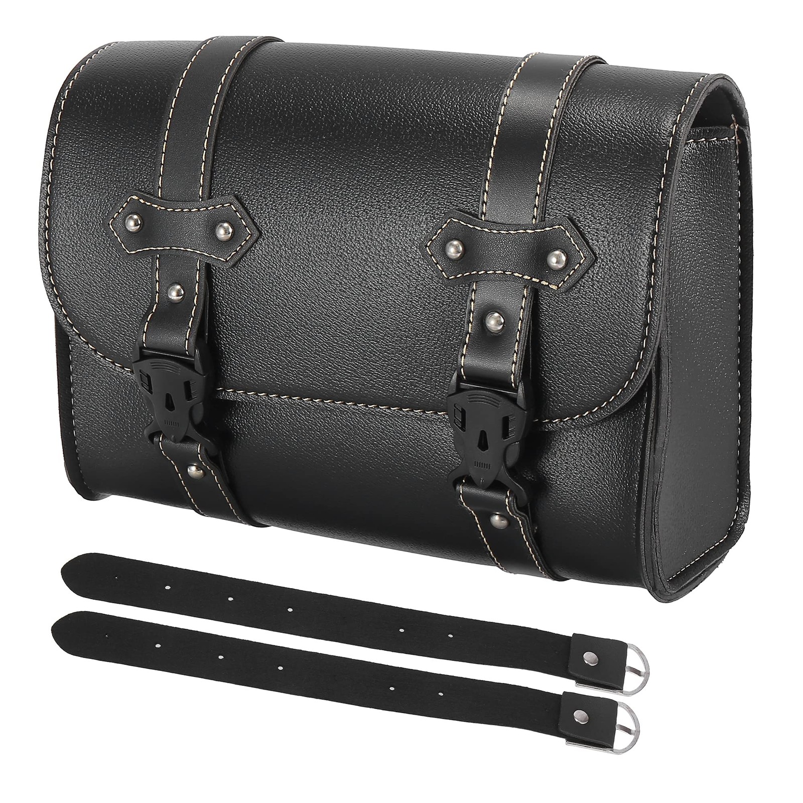 Motorcycle Tool Bag Handlebar Bags Cycling Luggage Bag Waterproof Faux Leathe…