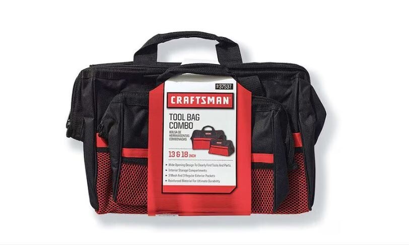 Red Polyester 12.25-in Zippered Tool Bag 2-in-1 Combo set of Tool bags _ NEW Set