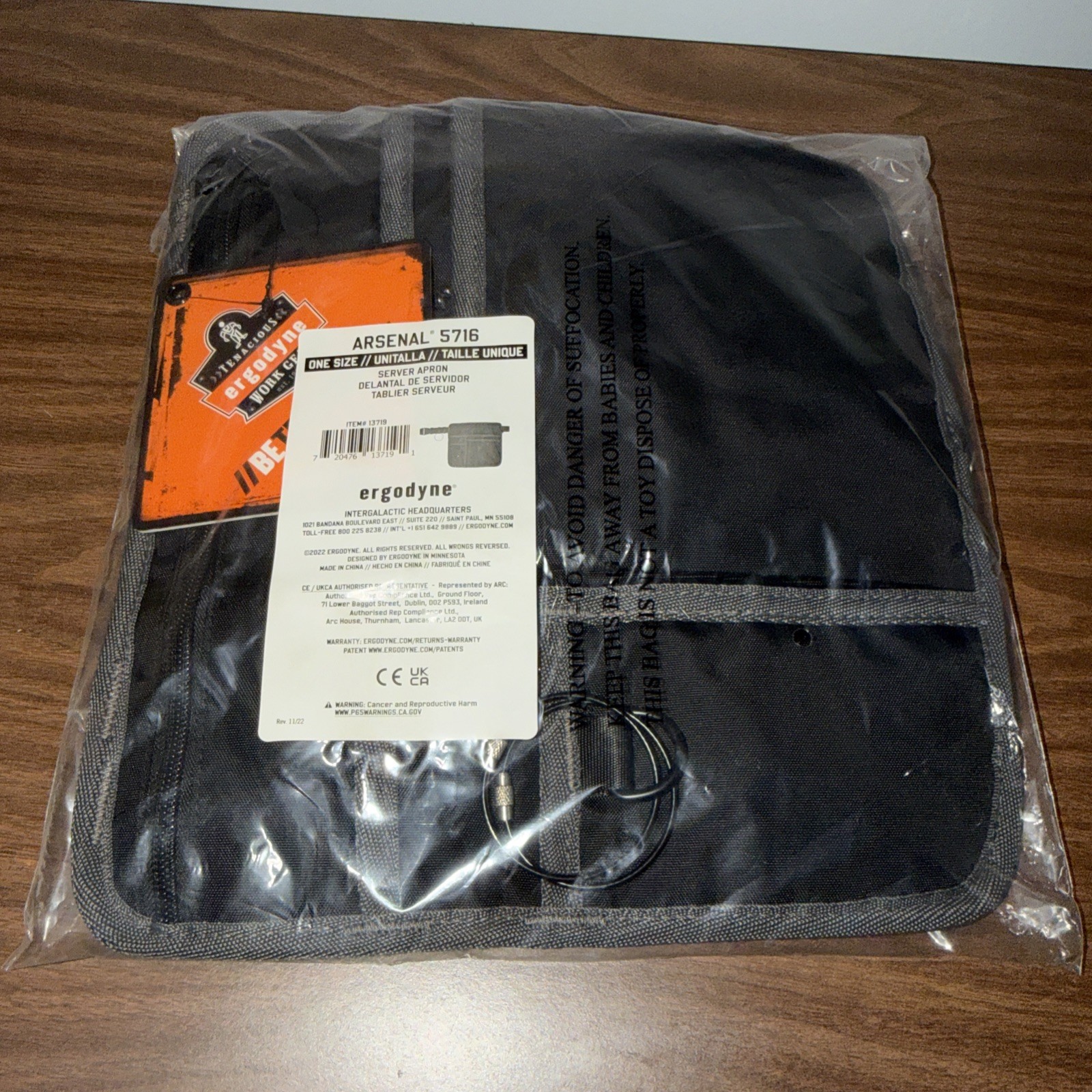 Ergodyne 5716 Pouch, Tool Pouch, Black, Mesh, 5 Pockets