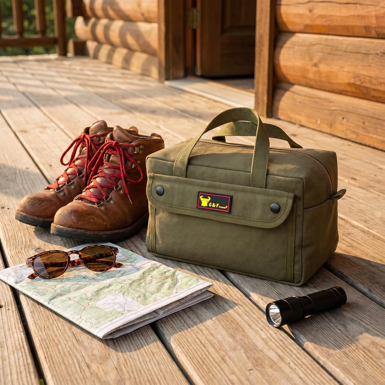 11″ Small Waxed Canvas Tool Bag & Mini Duffle (7.5 L) – Water-Resistant with …