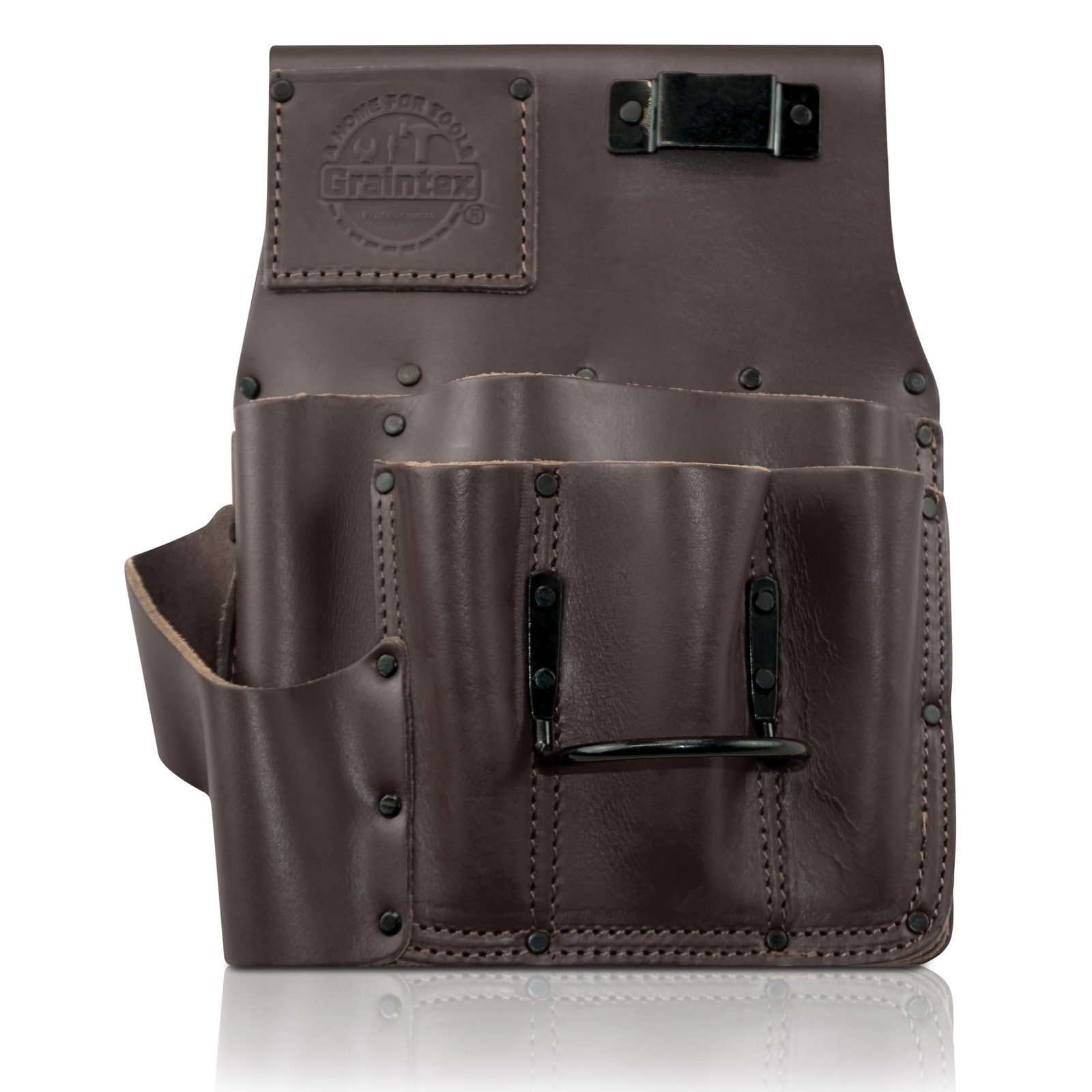 Graintex OS2353 Drywall Pouch Right Handed Oil Tanned Leather Dark Brown Color