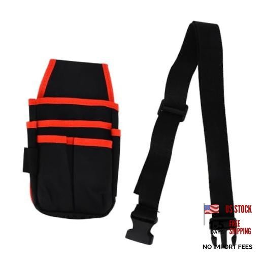Electrician Tool Pouch Bag Multi-Functional Belt Tool Pouch, Hardware Tool Red
