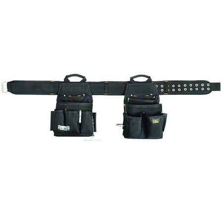 Clc Work Gear 5609 Black Polyester Tool Belt, 20 Pockets