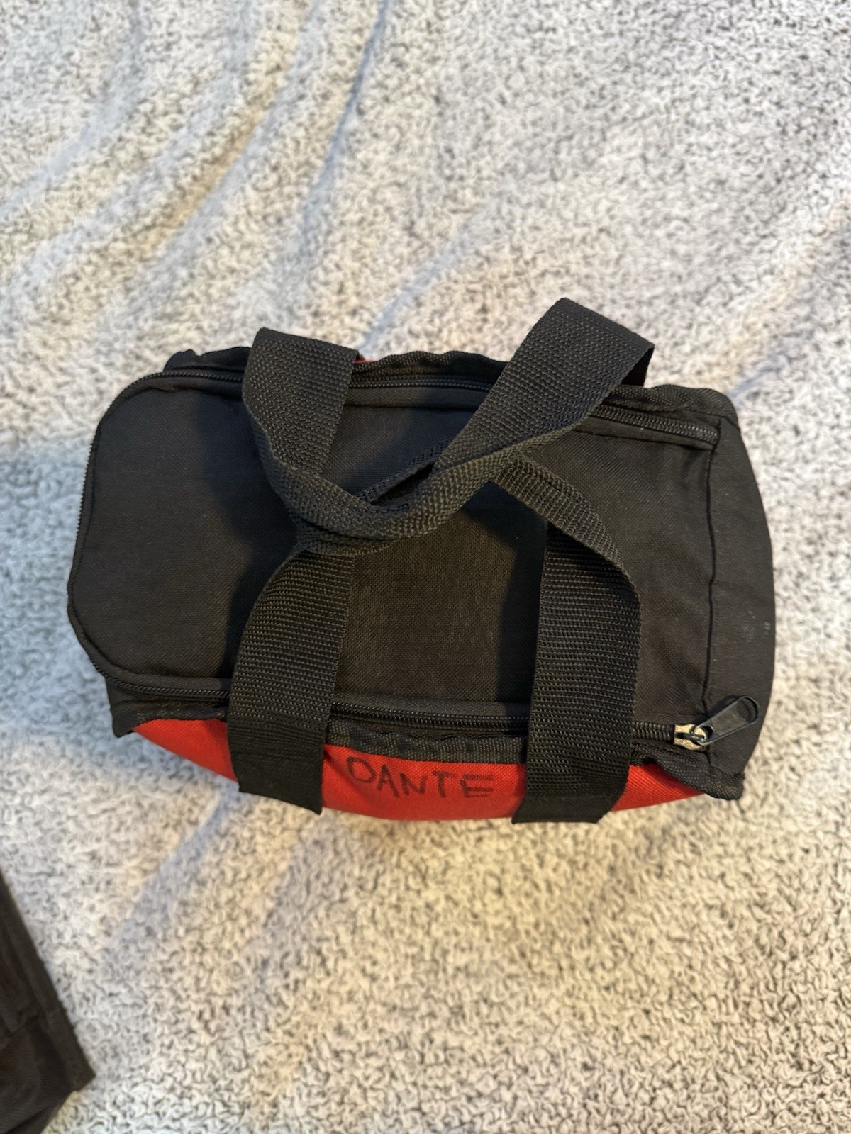 Bauer Tool Bag Zipper top w/ 2 Handles. Black and Red