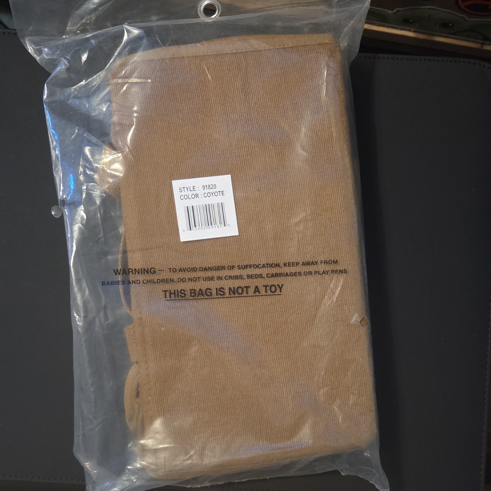 Rothco Canvas Tool Bag Brass Zipper 11x7x6 in Coyote Brown Model 91820