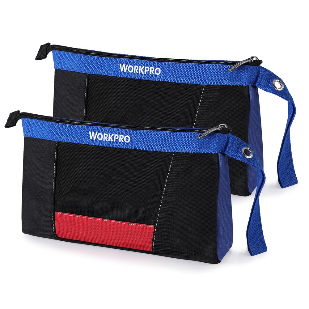 WORKPRO 12″ Tool Pouches with Zipper 2-Pack Utility Bag Pouch for Tool Organizer