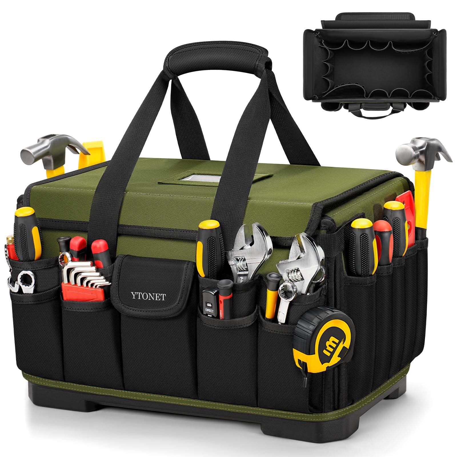 Heavy Duty Tool Bag 18 Inch 46 Pocket Mechanic HVAC Electrician Organizer Waterp