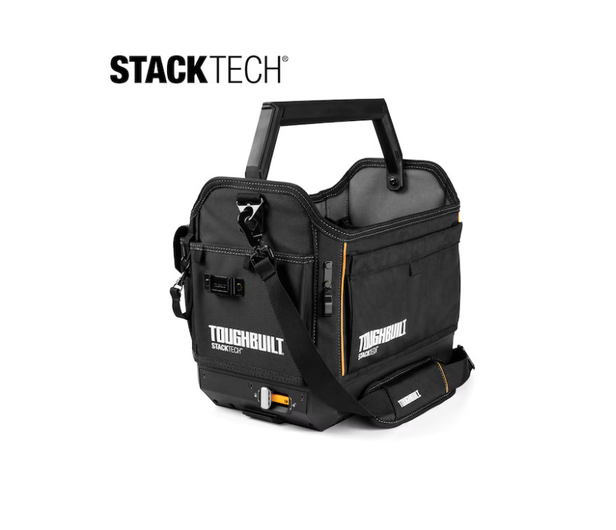 TOUGHBUILT STACKTECH Black Polyester 18-in W x 12-in D x 14.8-in L Tool tote