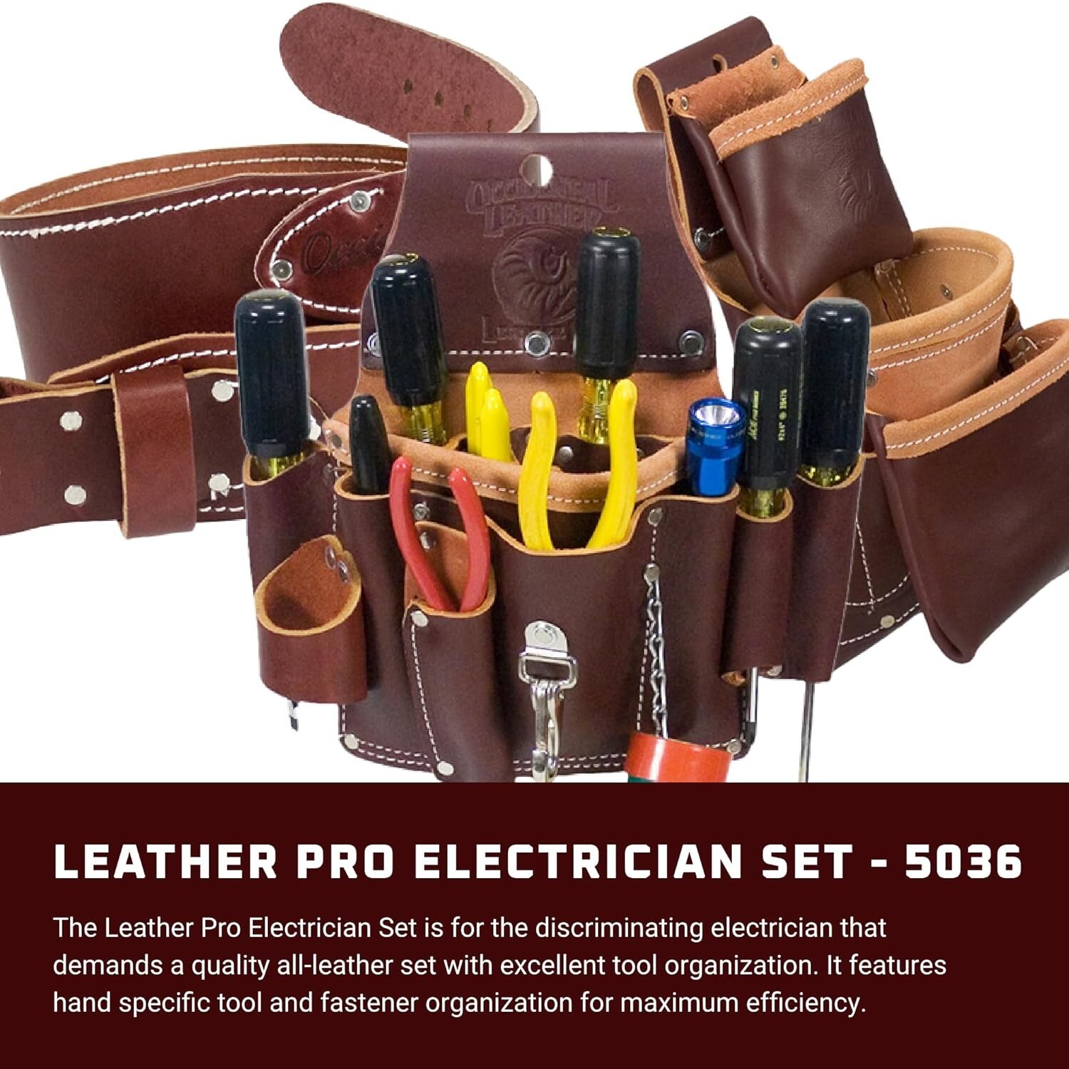 Occidental Leather 5036M Medium Leather Pro Electrician’s Tool Belt