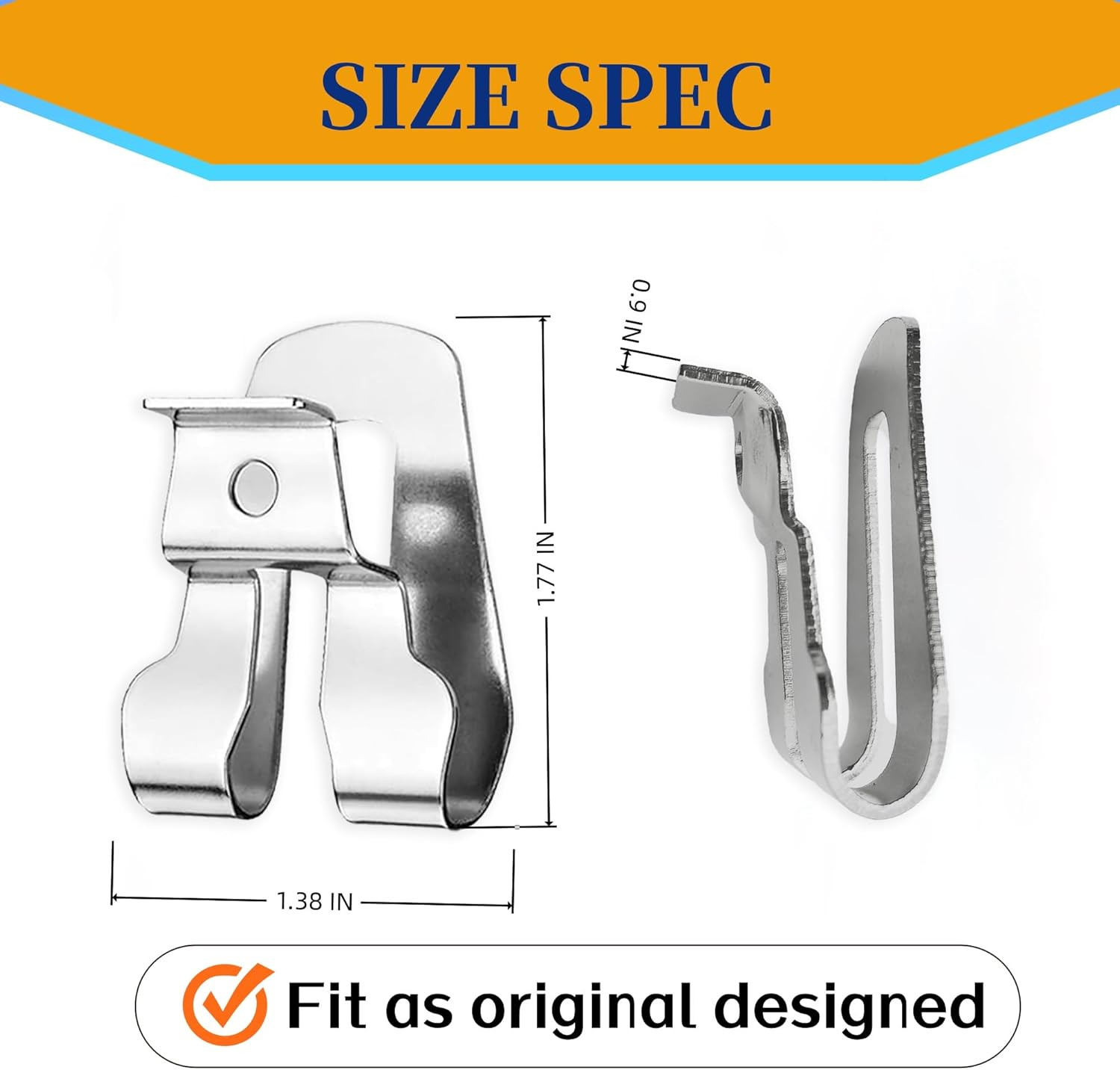 5 Pack 633586002 Belt Clip Hook Compatible with Ryobi and Ridgid 18V Tools 63618