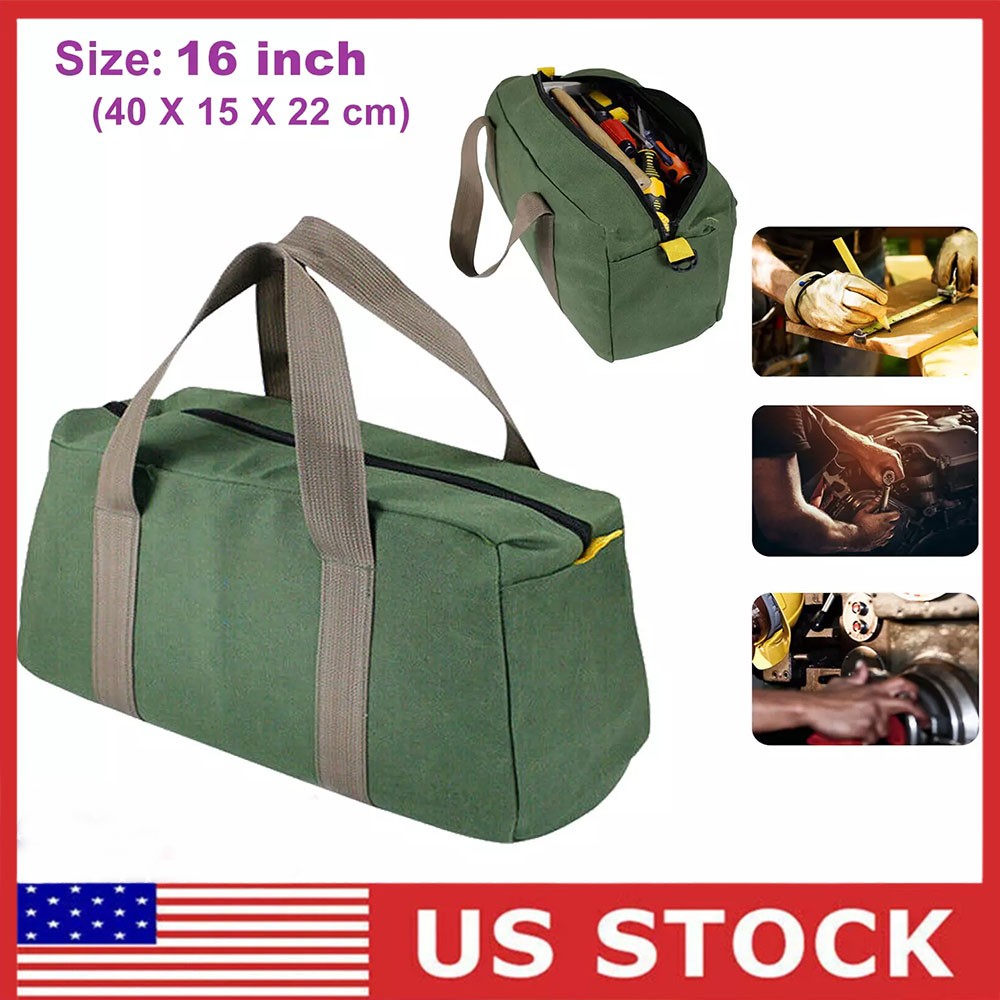 Waterproof 16 Inch Tool Bag – Large Capacity Canvas Tote for Hand Tools