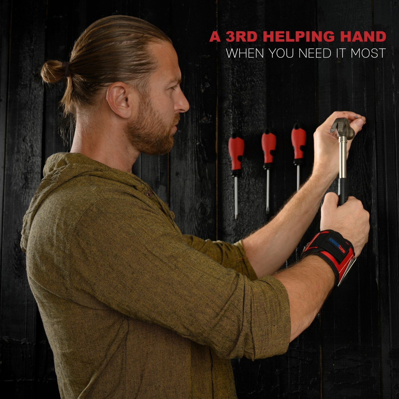 Magnetic Wristband Tool for Holding Screws, Nails, Drill Bits, Gifts for Men