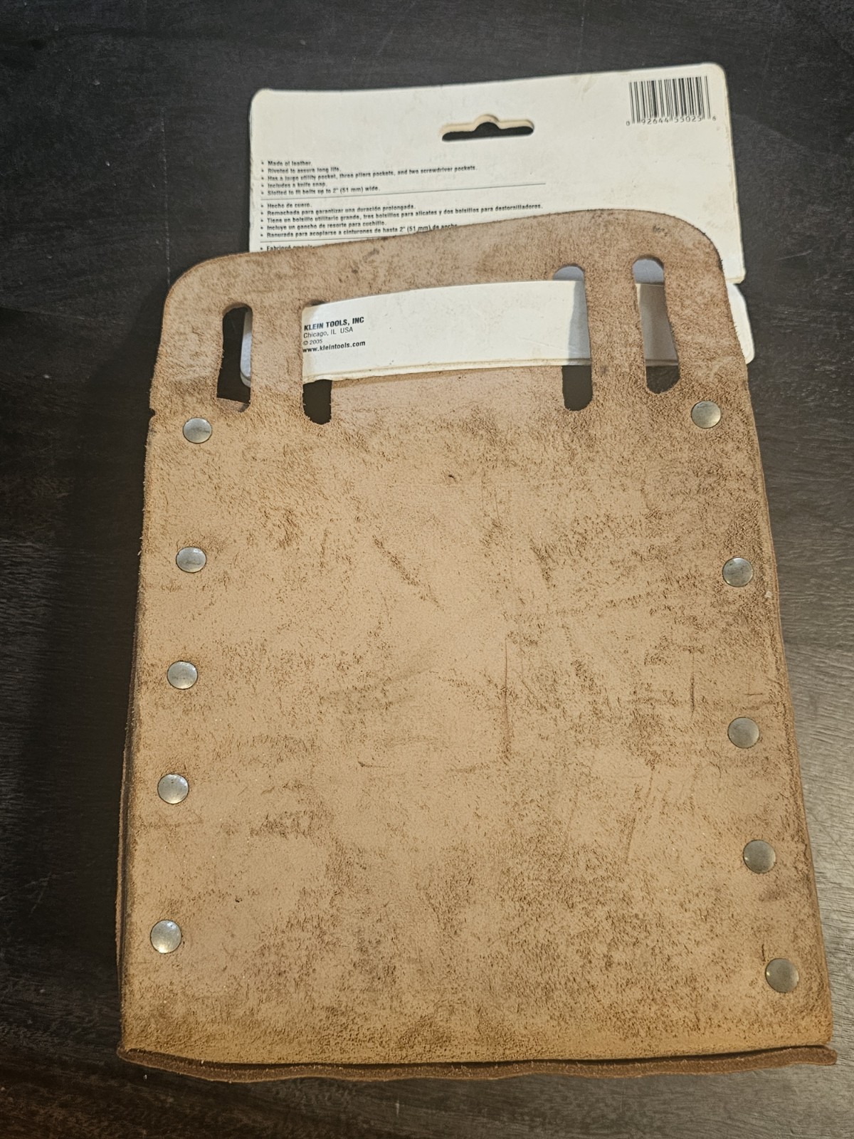 Vintage KLEIN TOOLS 6-POCKET TOOL POUCH. BRAND NEW. KLEIN 5127 MADE IN USA