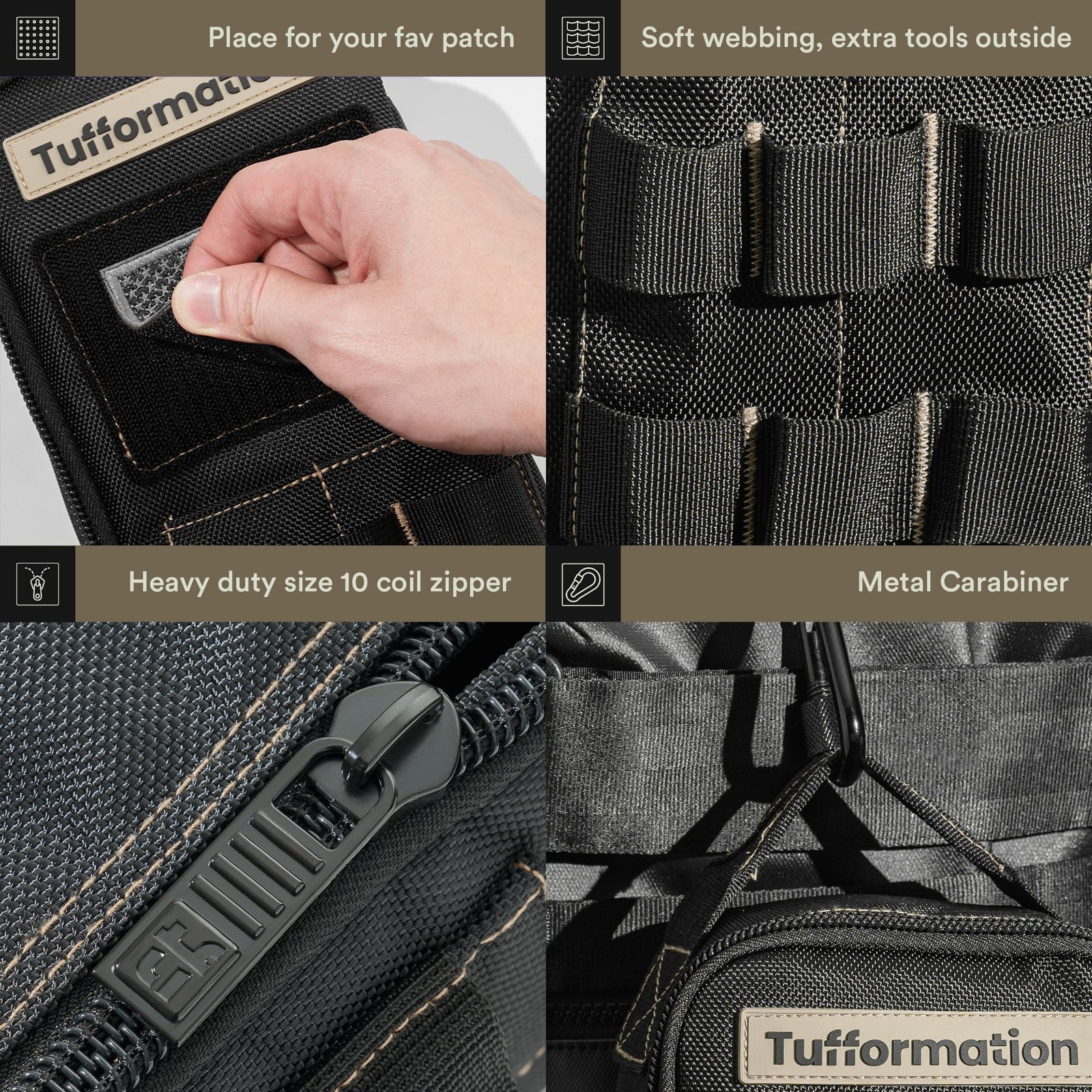 Heavy Duty Small Tool Bag Pouch, Utility Organizer Case