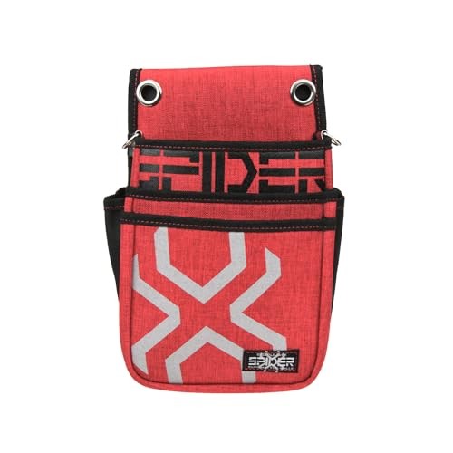 SK11 SPIDER 3-Drawer Waist Pouch SPD-RD-7 Red Large Eyelets and D-Rings for Easy
