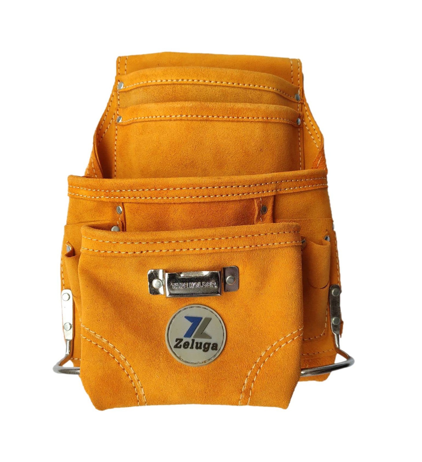20-113 10 Pocket Rigger Heavy Duty Leather Tool Bag Yellow