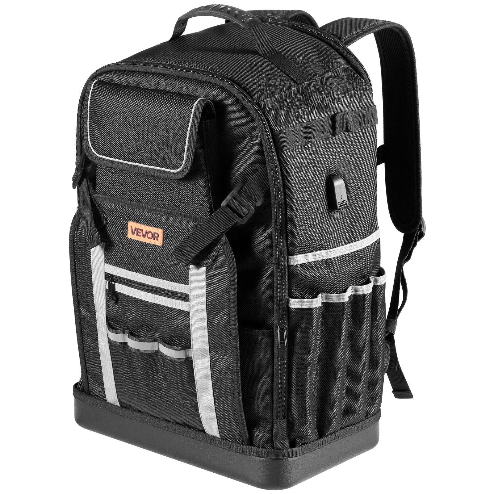 Jobsite Tool Backpack 56 Pockets Splash-resistant for Electricians & Techs
