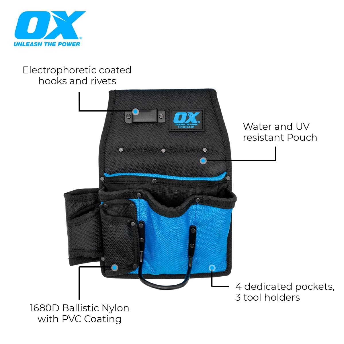 Drywall Tool Pouch – 4 Pockets – Ballistic Nylon – Belt