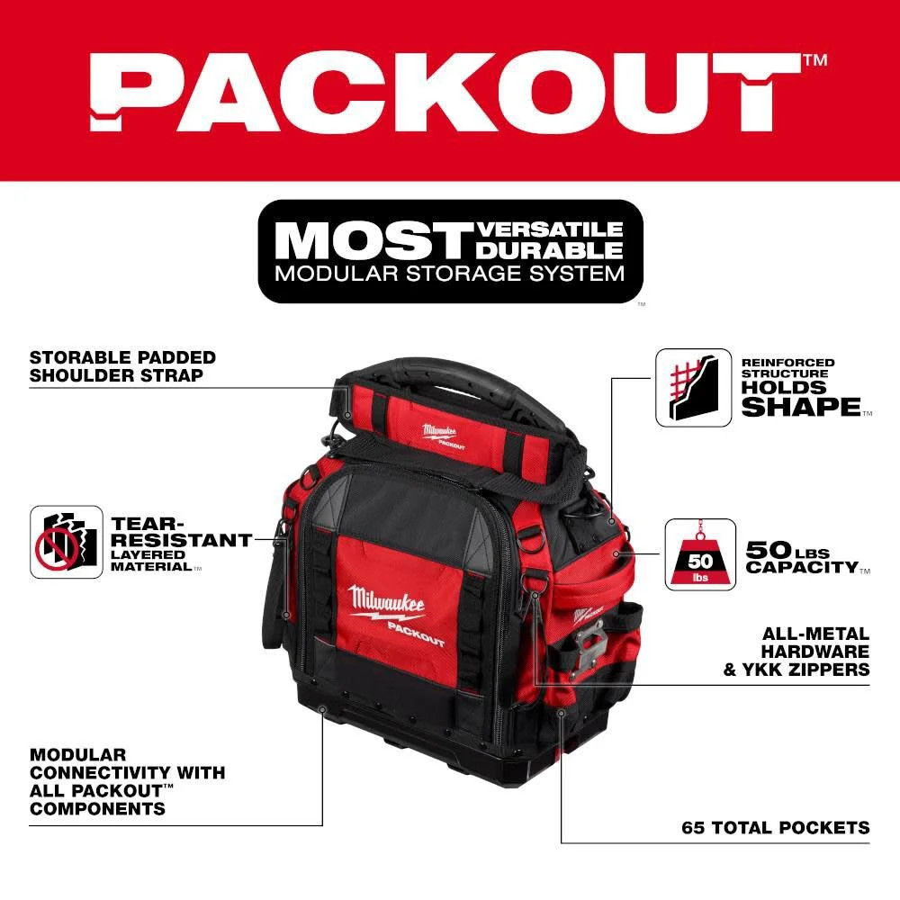 Milwaukee Packout 15 In Structured Tool Bag