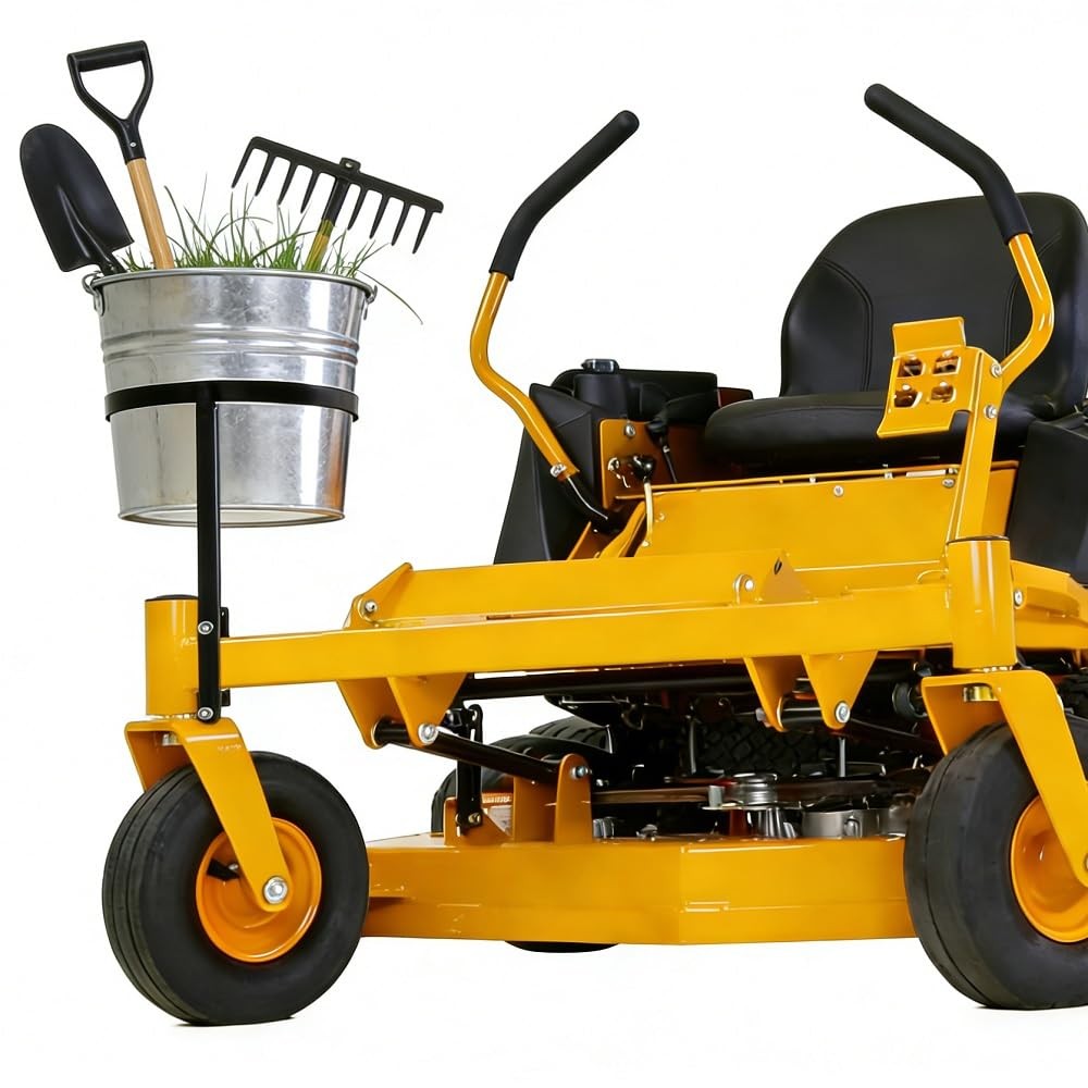 5 Gallon Trash Bucket Holder for Zero Turn Mowers，1.27-2.3in Clamp No Drill