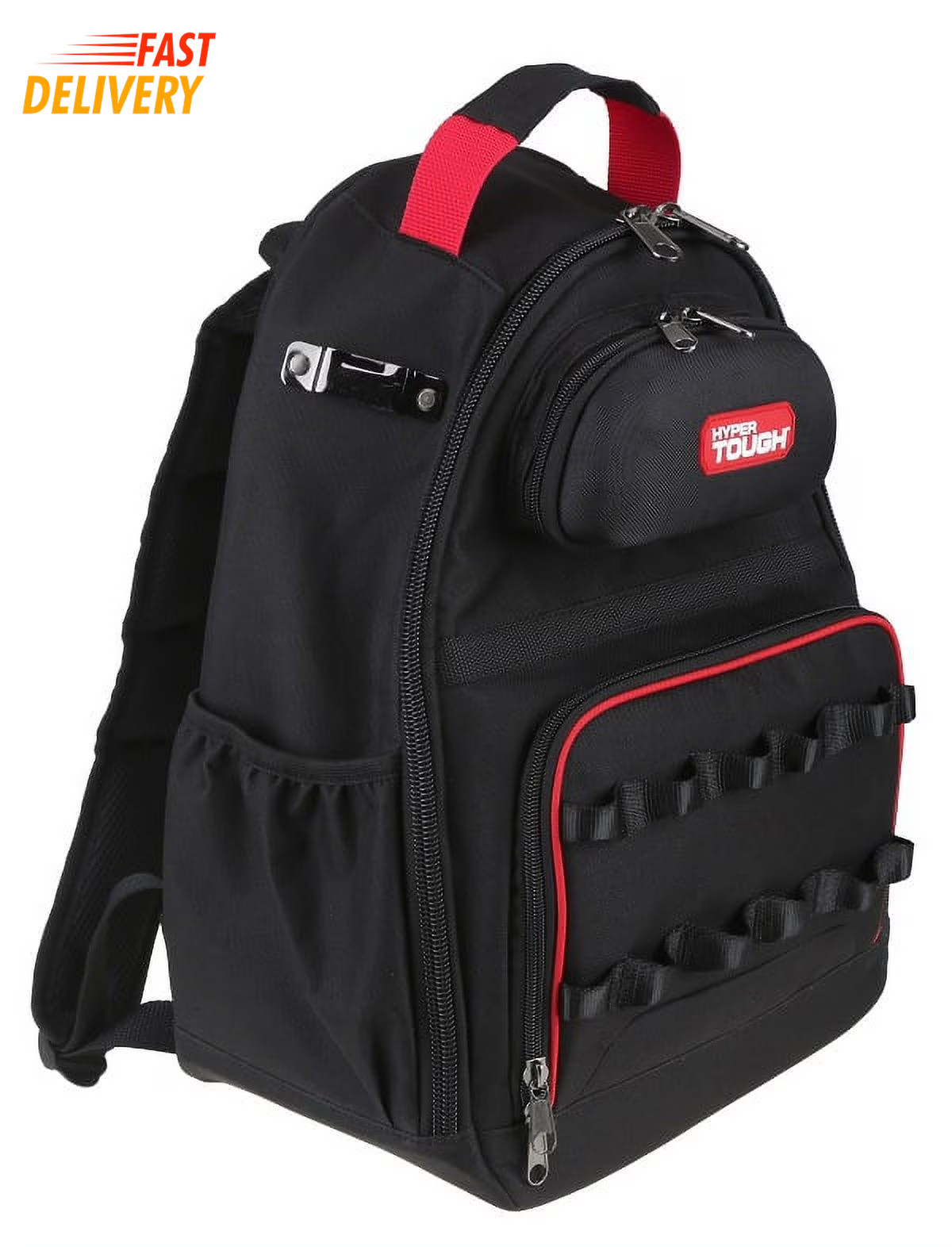 Black Tool Backpack with Pockets and Loops, Portable Tool Storage 🎗🎯