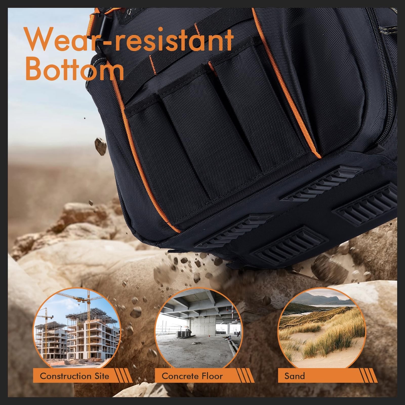 Tool Backpack Heavy Duty 52 Pockets Tool Bag Backpack for Men Waterproof Elec…