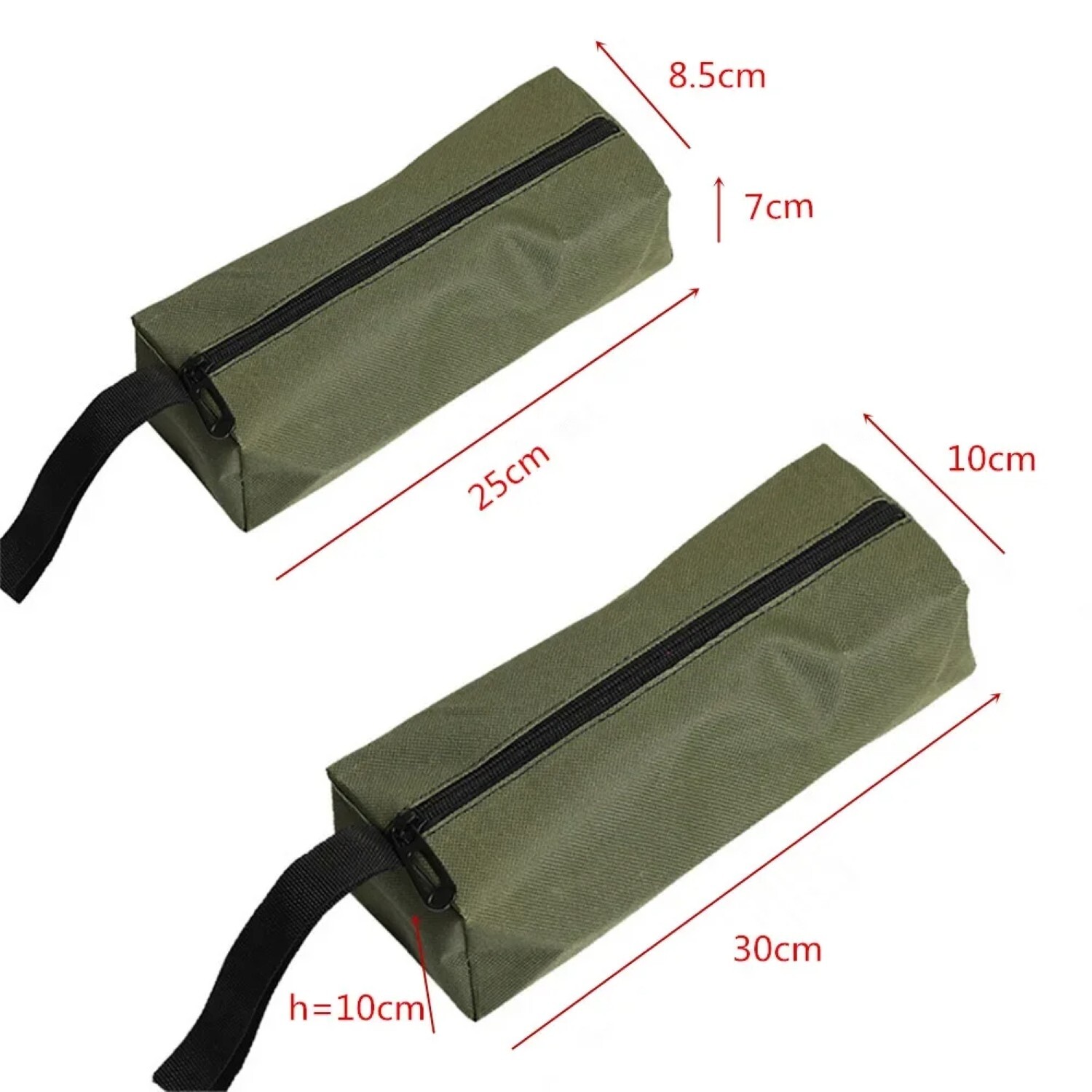 1-3pc Canvas Tool Pouch Bag Zipper Small Multipurpose Organizer Pouch Heavy Duty