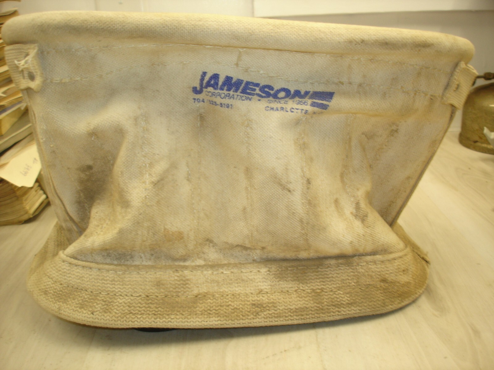 Vintage Jameson Canvas Lineman tool Bag with handle used