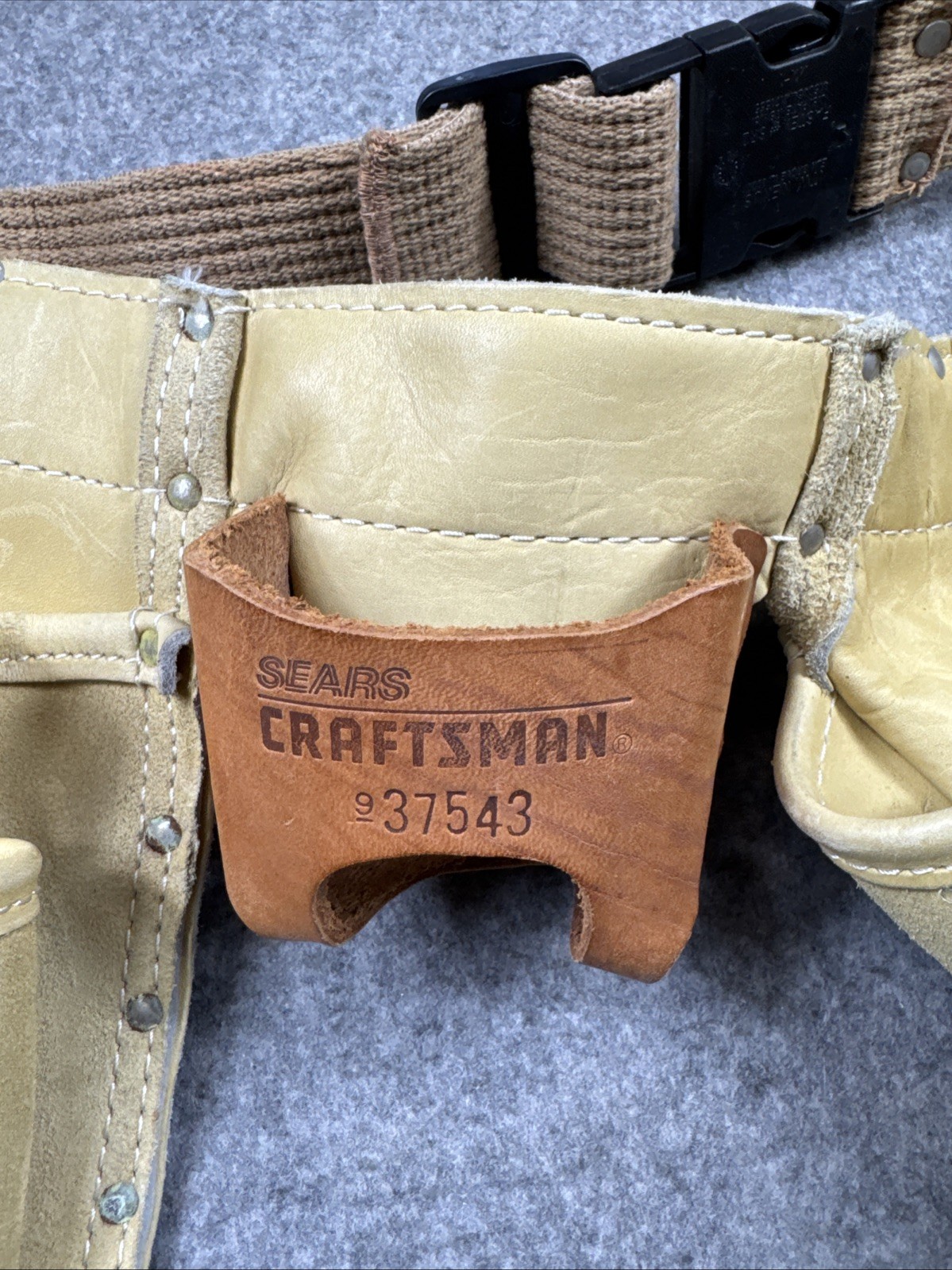 Sears Craftsman Vintage Leather Cowhide Adjustable Tool belt/Apron 937543
