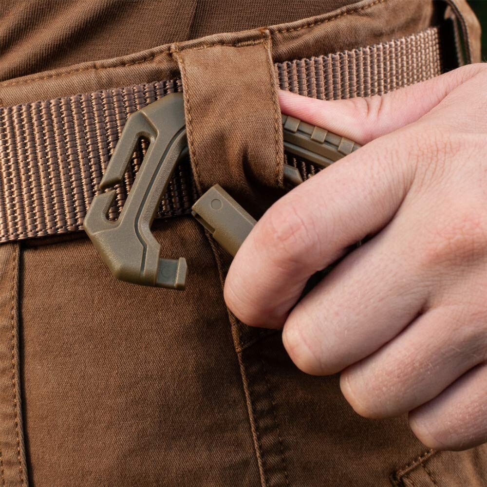 Tactical D-Type Carabiner with Molle Clip for Backpack Outdoor Climbing
