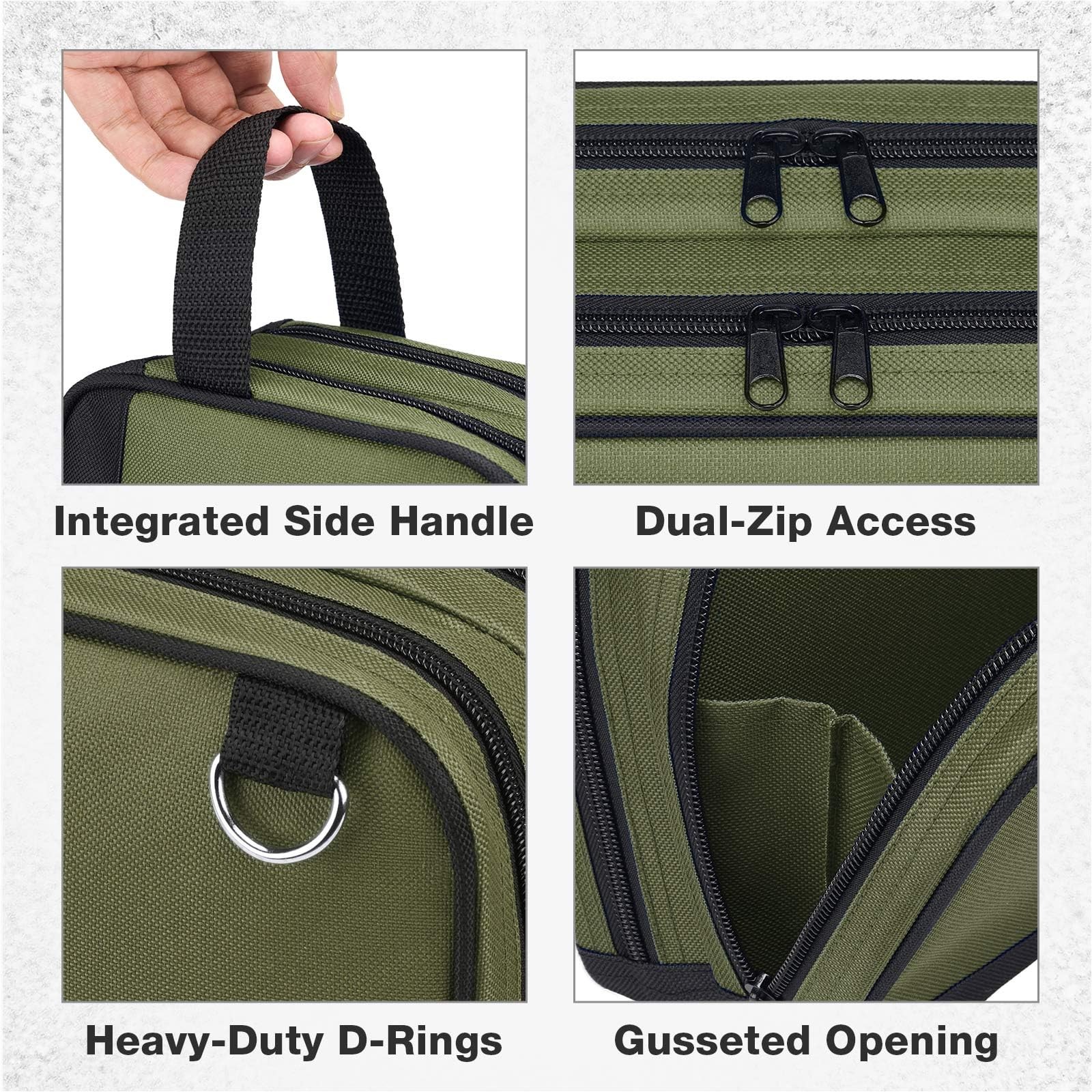 HISEA Small Tool Bag, 12 Inch Tool Pouch with 2 Compartments