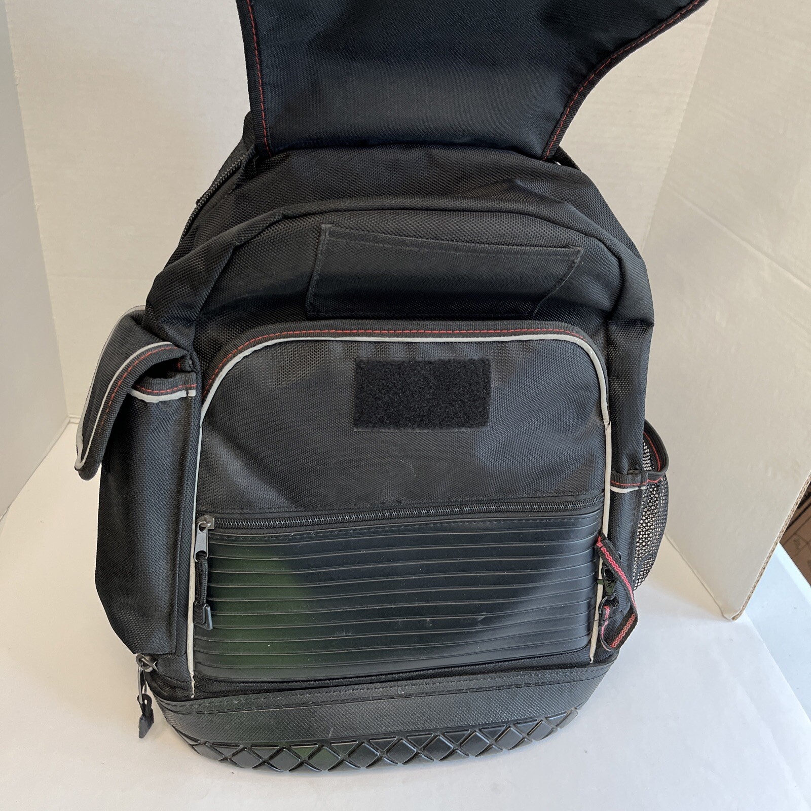 Lenox 30 Pocket Black Ballistic Nylon Backpack Tool Bag Great Used Condition