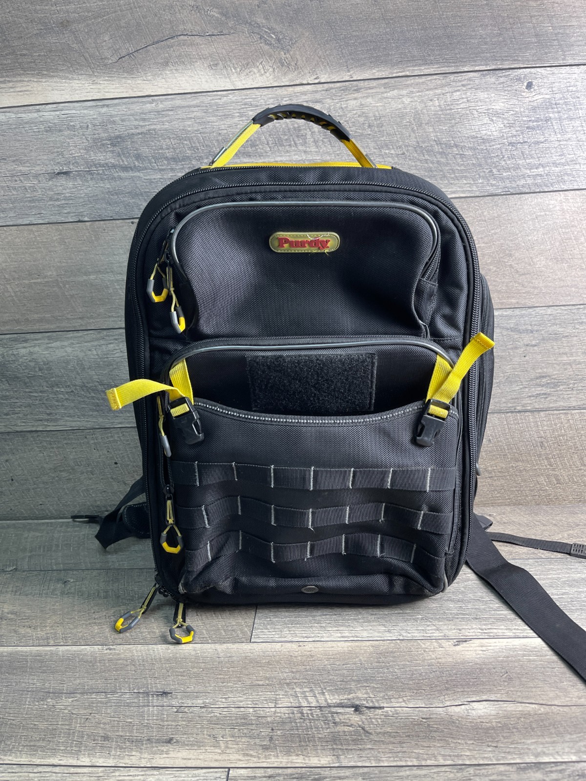 Purdy 14S250000 Tool Backpack Black Unisex Zip Outer Pocket Sleeve Shoulder
