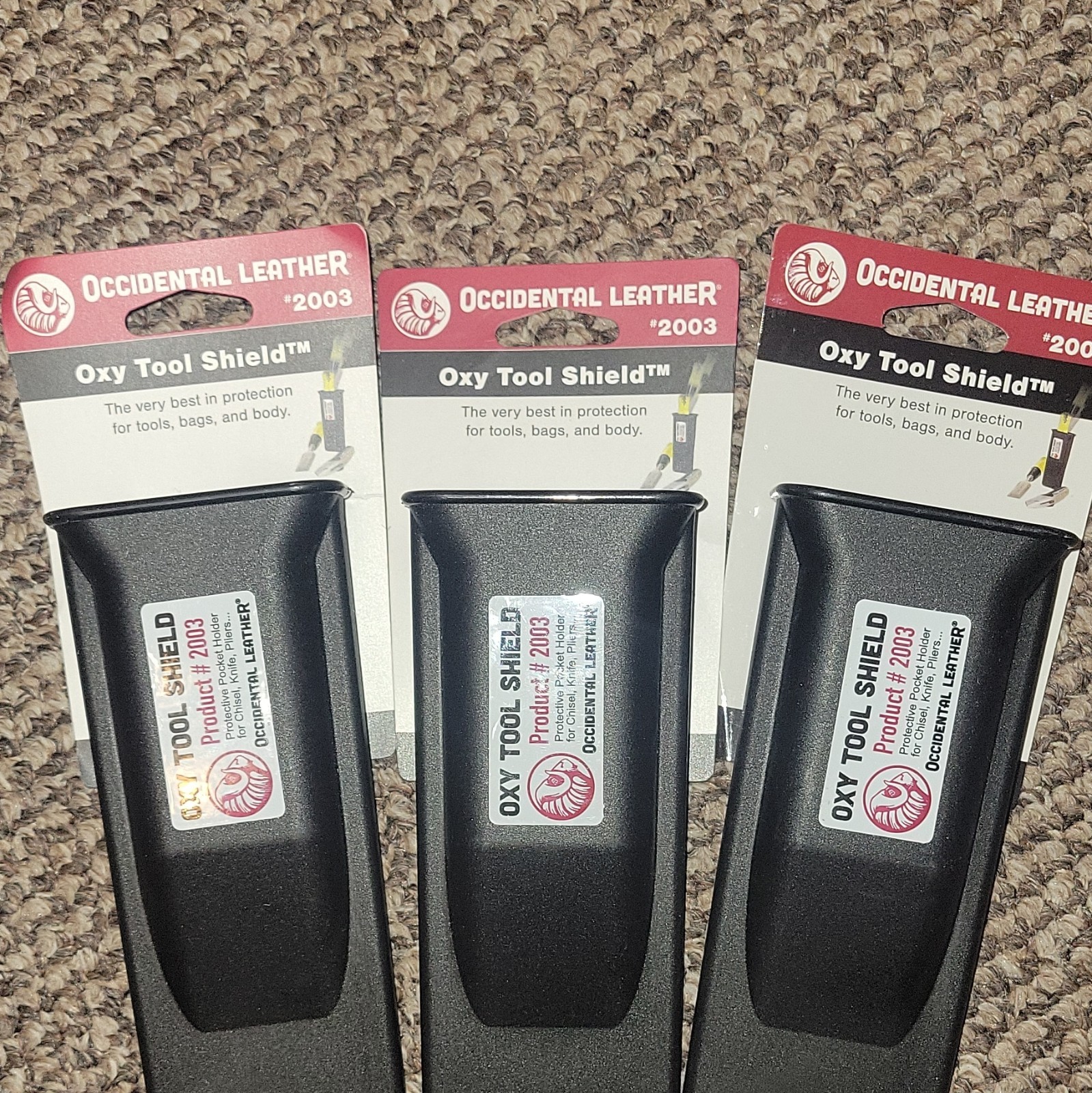 Occidental Leather Oxy Tool Shield 2003 Black Plastic Tool Shield (3 Pack)
