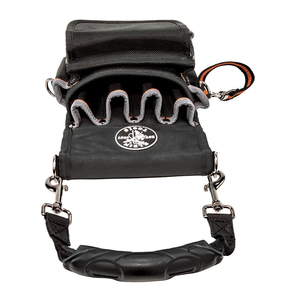Klein Tools Black Orange Gray Utility Holster Tool Pouch with 9 Pockets