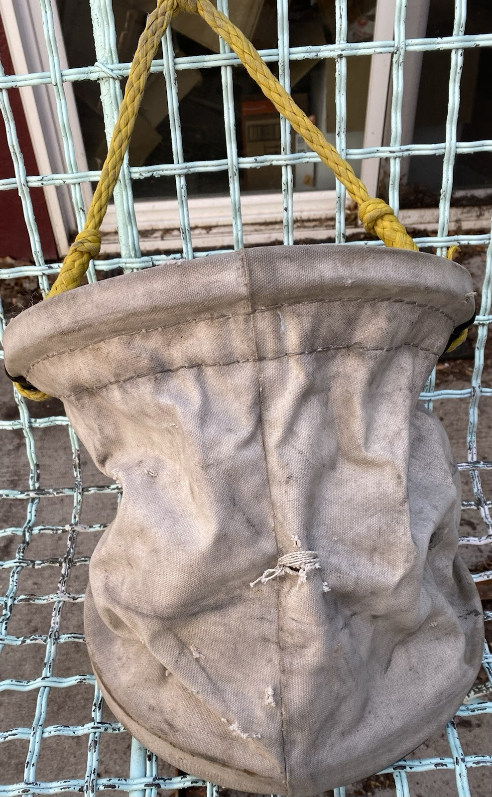Vintage Estex Lineman Tool Canvas Bag Brass Clip Few Small Holes 80 Lbs