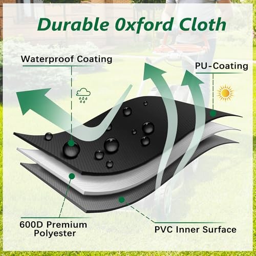 Zero Turn Mower Cover, Heavy Duty 600D Polyester Oxford, UV Protection