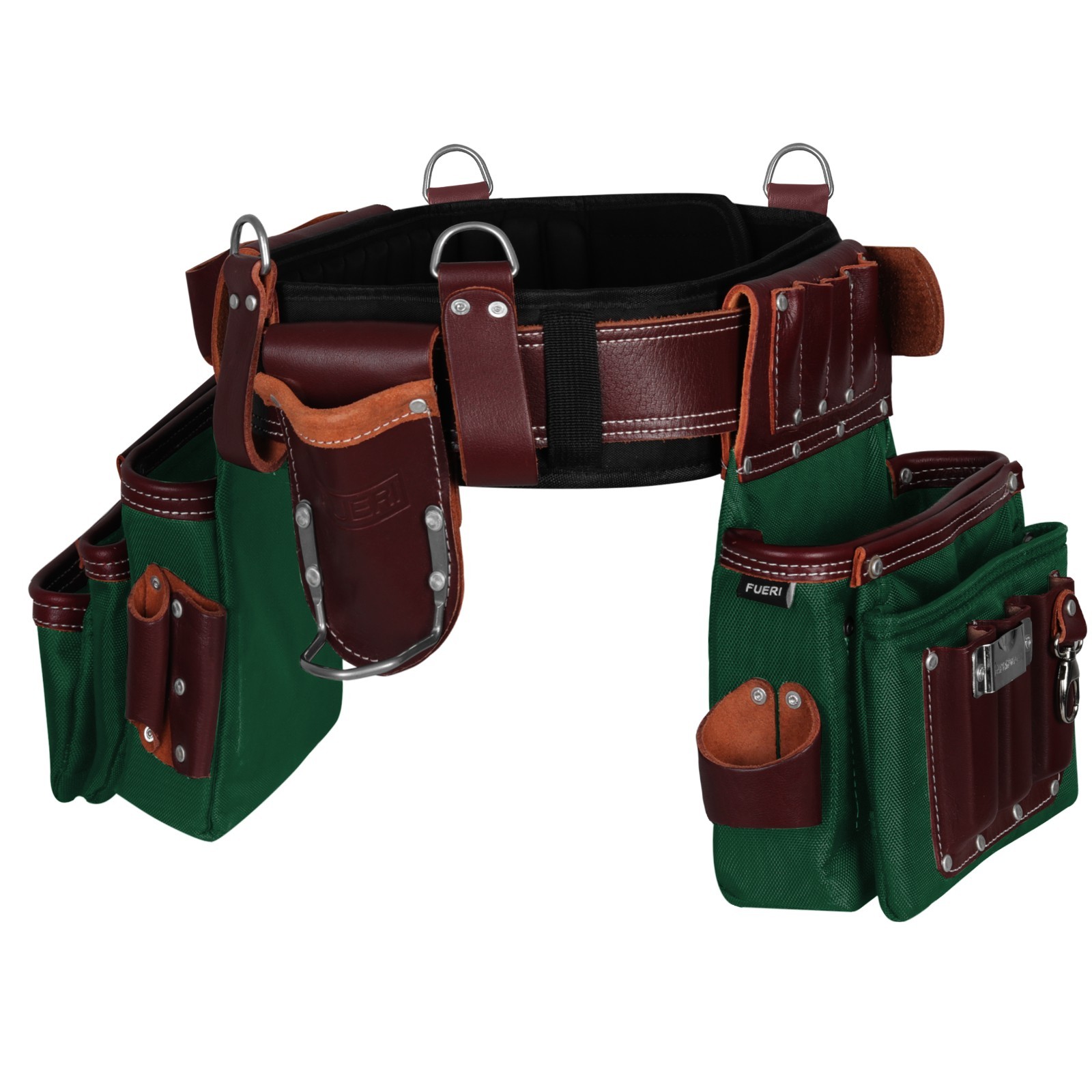 Electricians Heavy Duty 26 Pocket Leather Nylon Tool Belt pouch for men framers