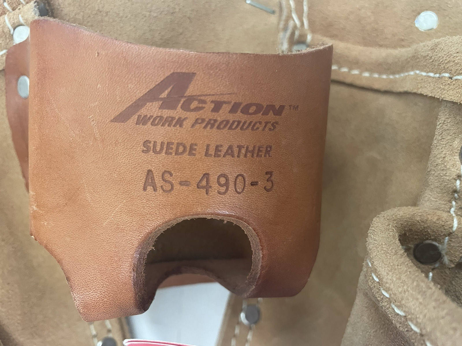 Action Work Products Suede Leather Adjustable Carpenters Tool Belt AS-490-3